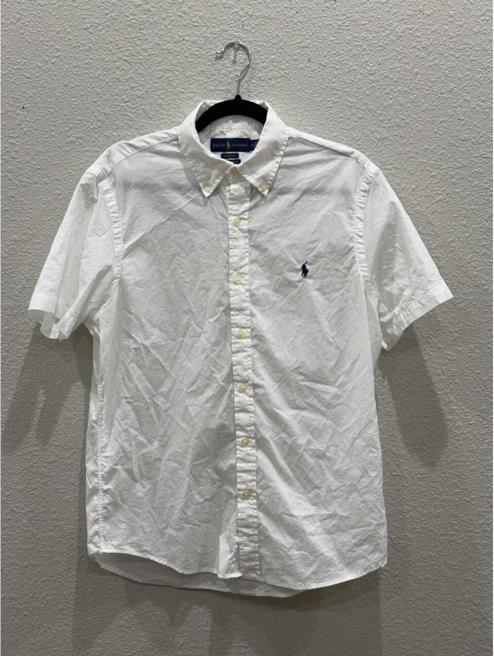 Polo Ralph Lauren Classic Fit Untucked Short-Sleeve Button-Down Shirt | Medium
